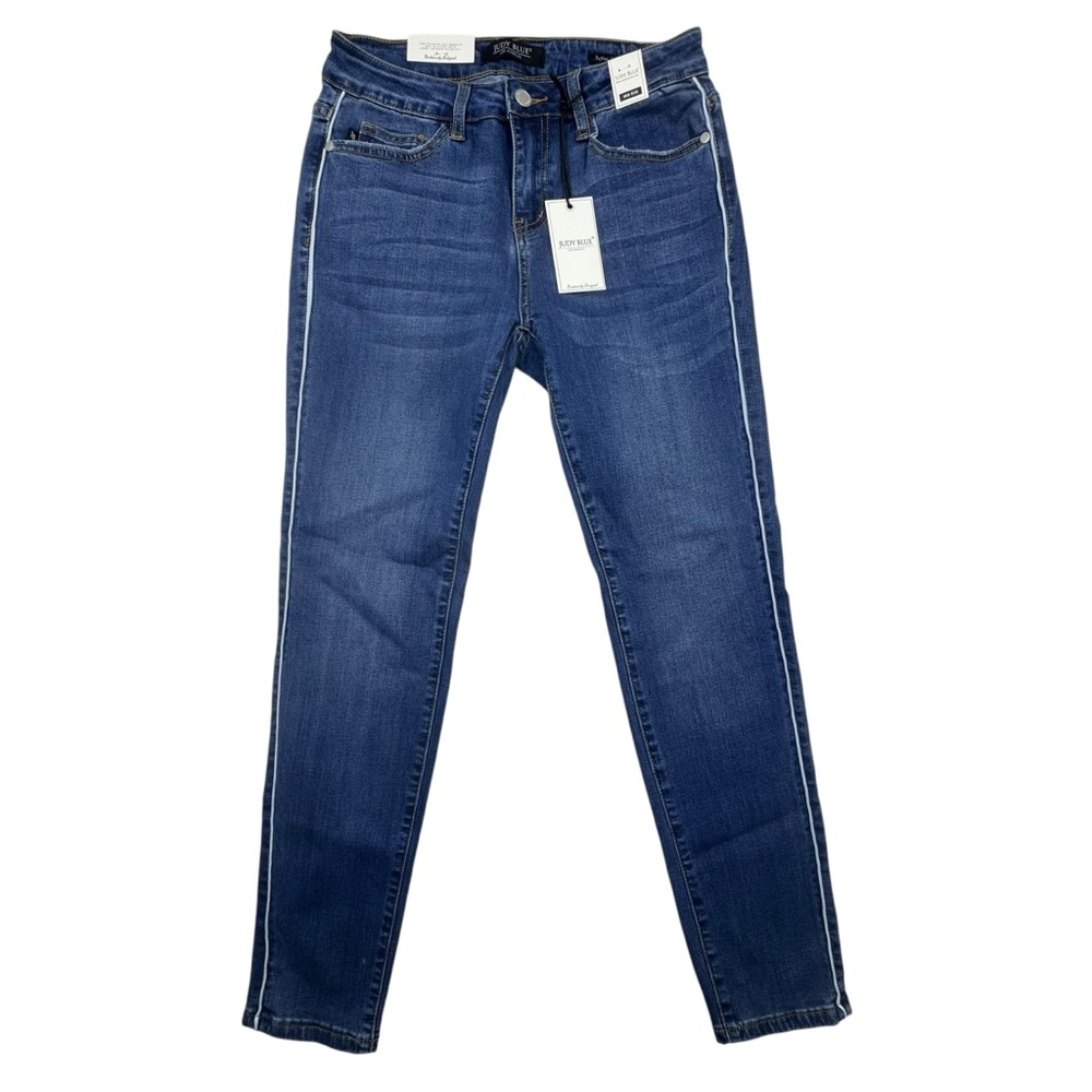 Judy Blue Mid Rise Skinny Fit Side Pipe Jeans Women’s JB84165 - Size: 9/29